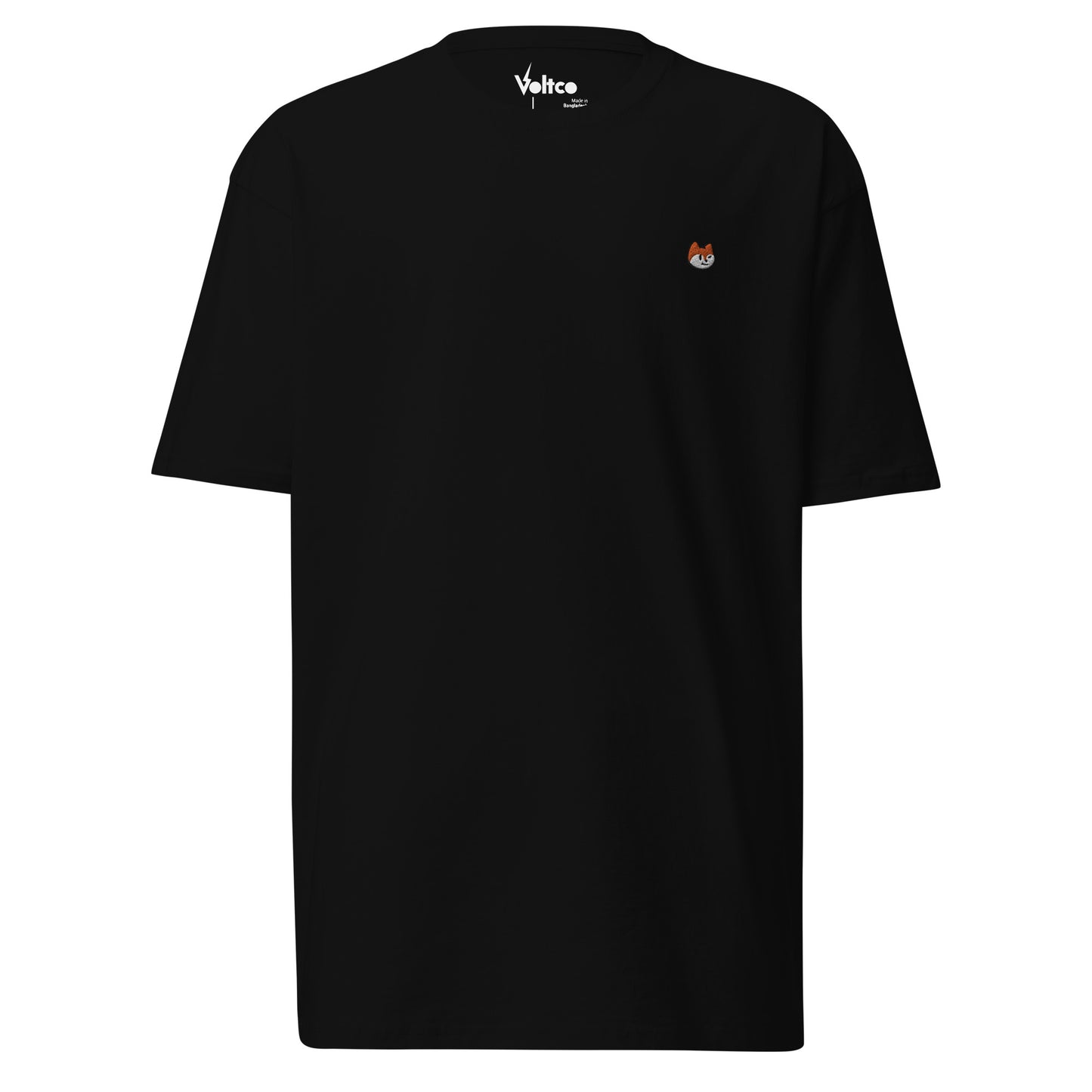 Famous Fox Federation Logo Embroidered Heavyweight Tee BLK