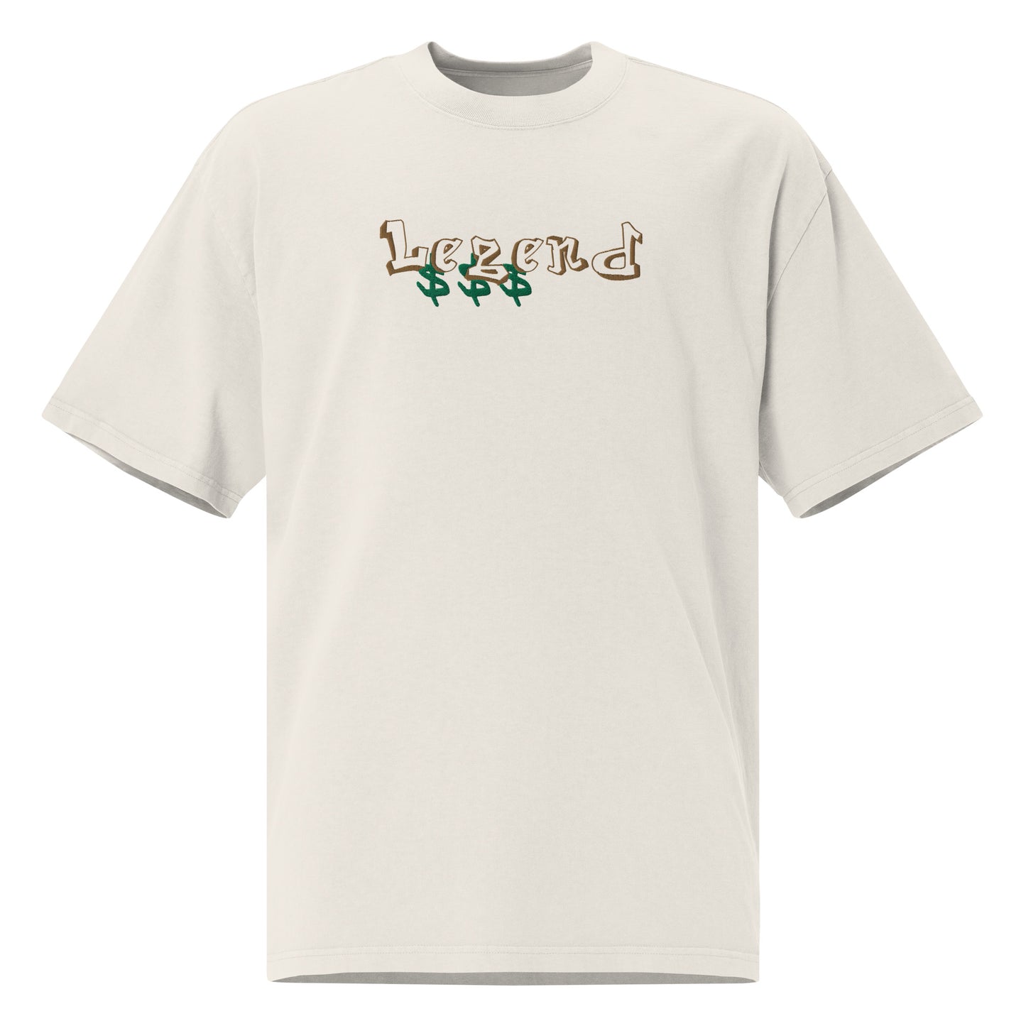 Legend Money Embroidered Oversized Faded Tee