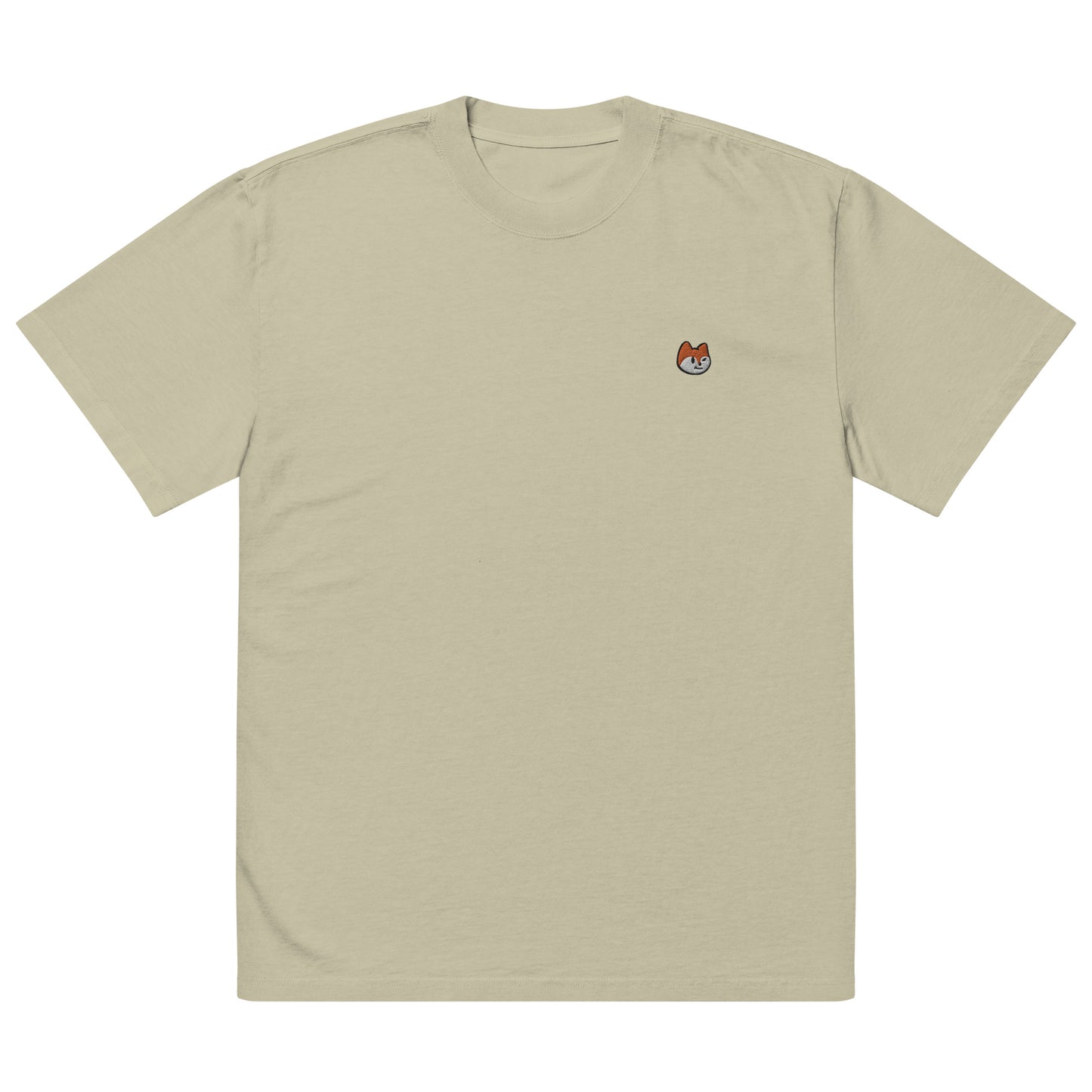 Famous Fox Federation Logo Embroidered Oversized Faded Tee