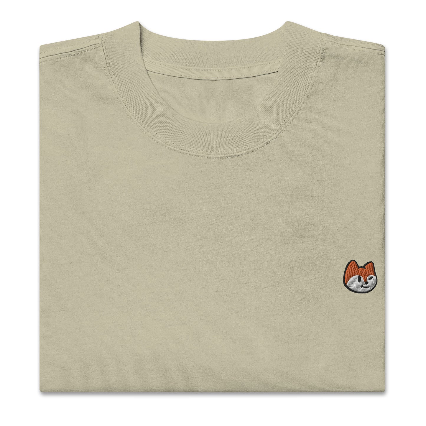 Famous Fox Federation Logo Embroidered Oversized Faded Tee