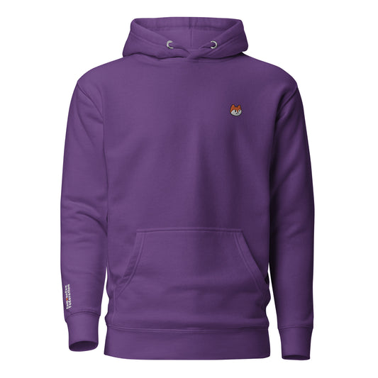 Famous Fox Federation Logo Embroidered Hoodie Purple
